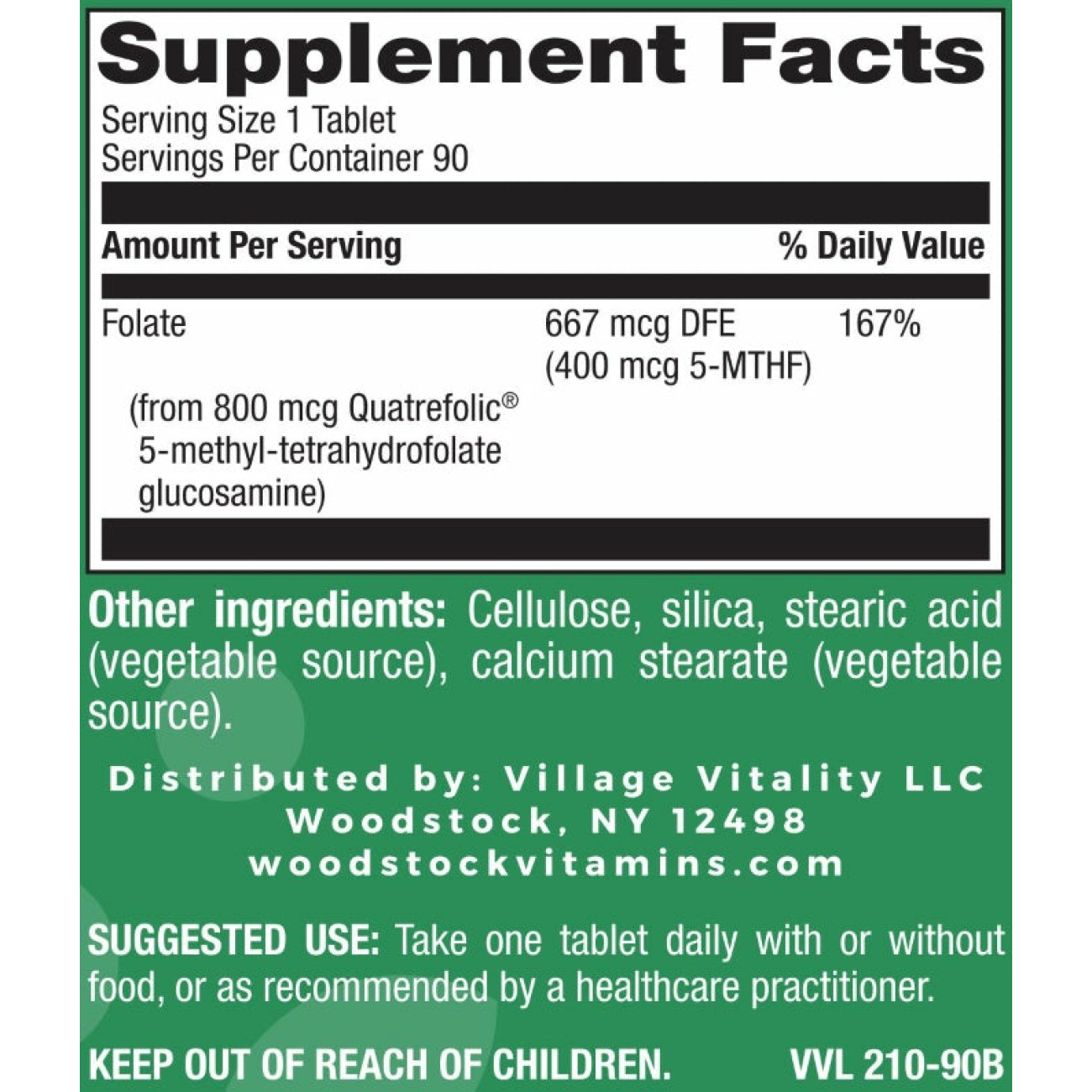 Methyl Folate 400 mcg - 90 Tablets