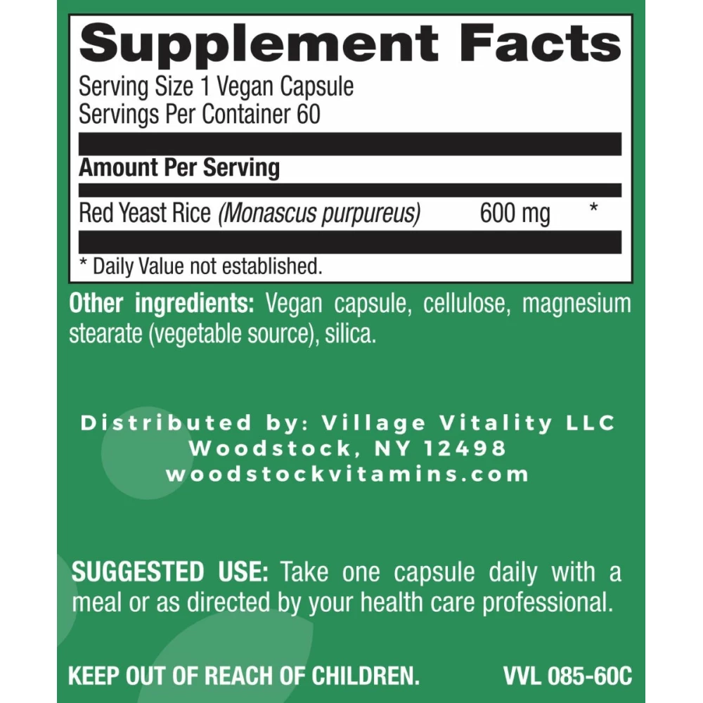 Red Yeast Rice - 60 Capsules