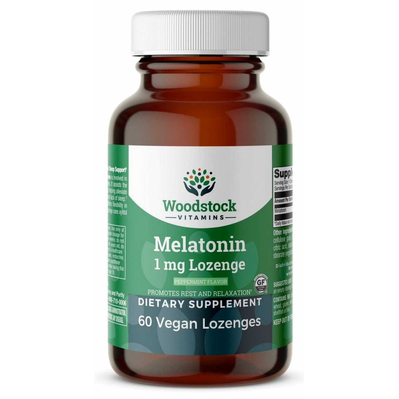 Melatonin 1 mg Natural Peppermint Flavor Lozenges