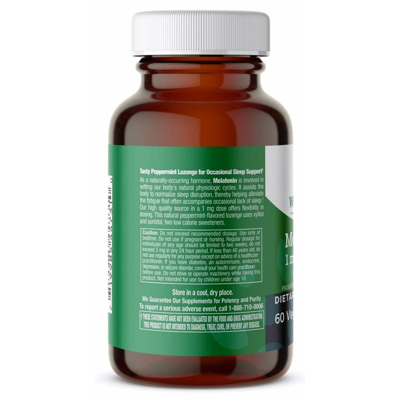 Melatonin 1 mg Natural Peppermint Flavor - 60 Lozenges