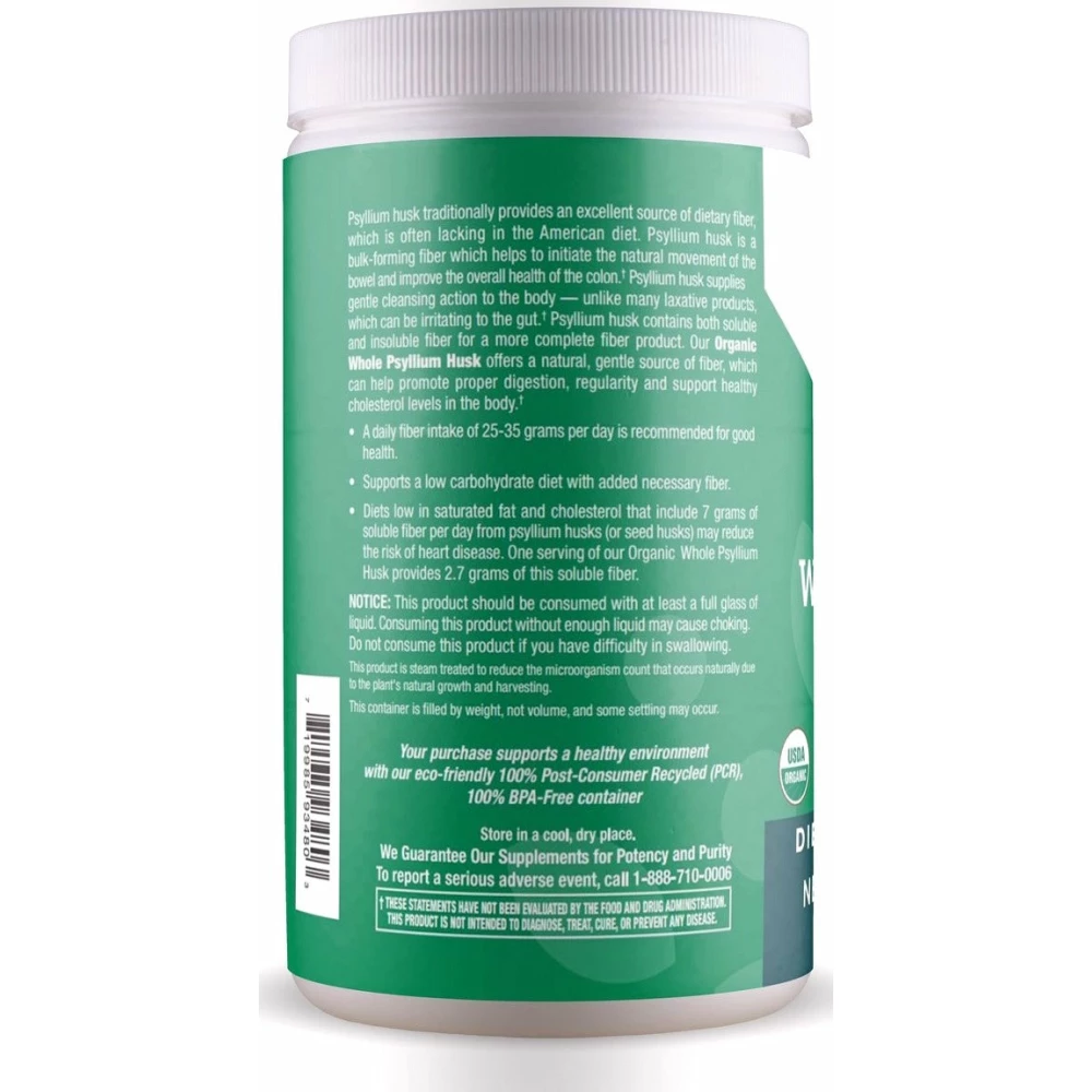 Organic Whole Psyllium Husk Powder - 12 oz