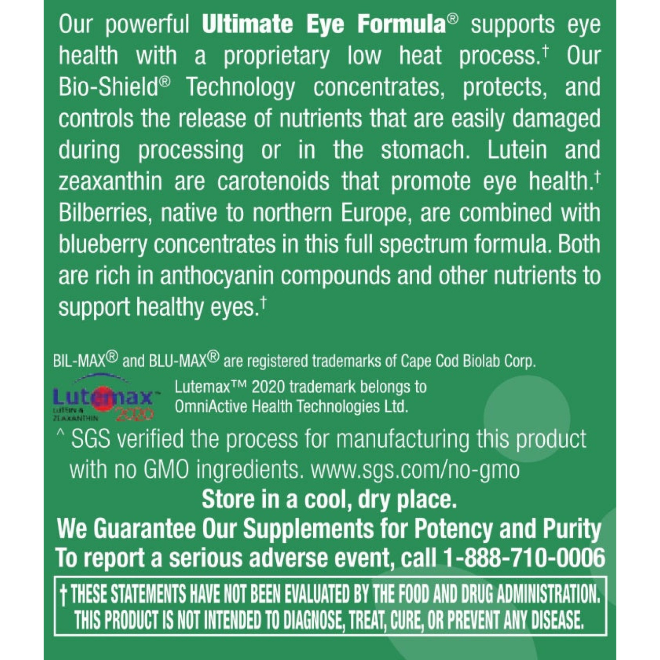 Ultimate Eye Formula - 60 Capsules