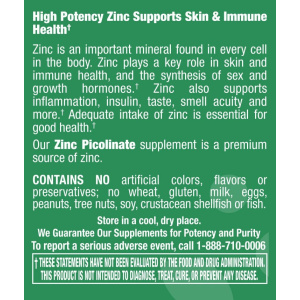 Zinc Picolinate 30 mg - 100 Capsules