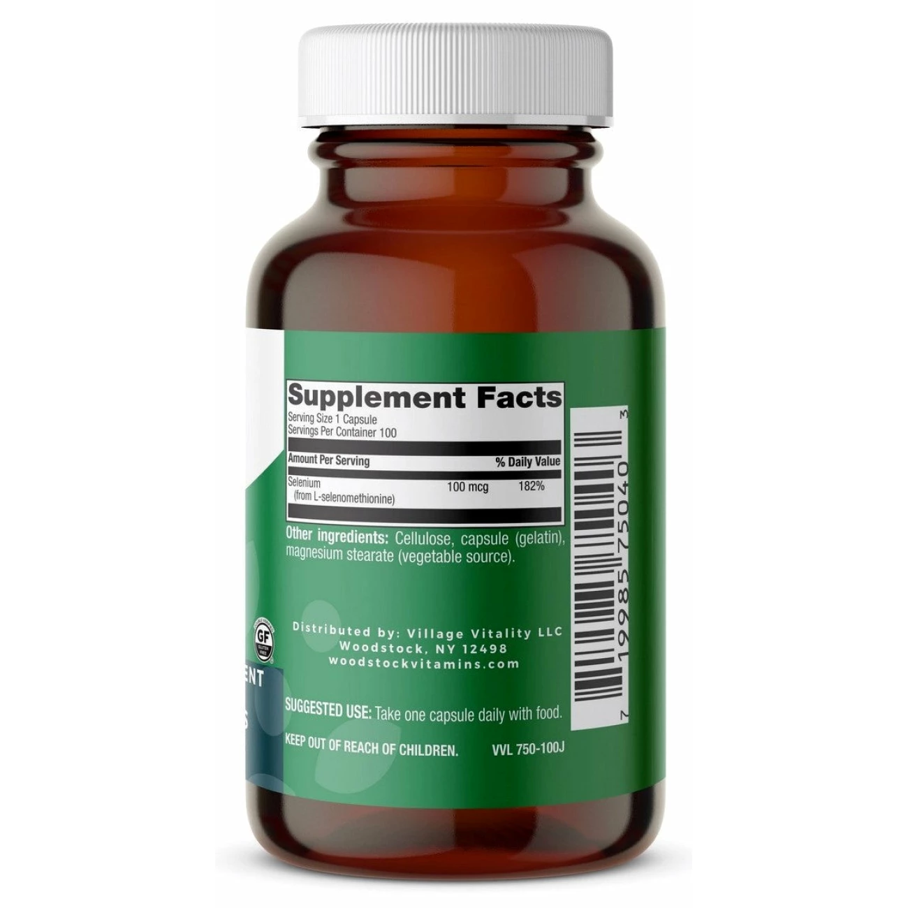 Selenium 100 mcg - 100 Capsules