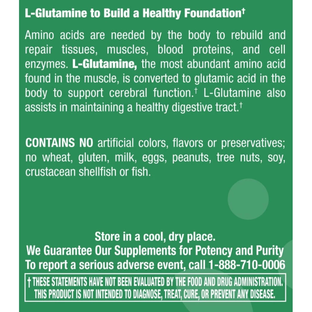 L-Glutamine 500 mg - 100 Capsules