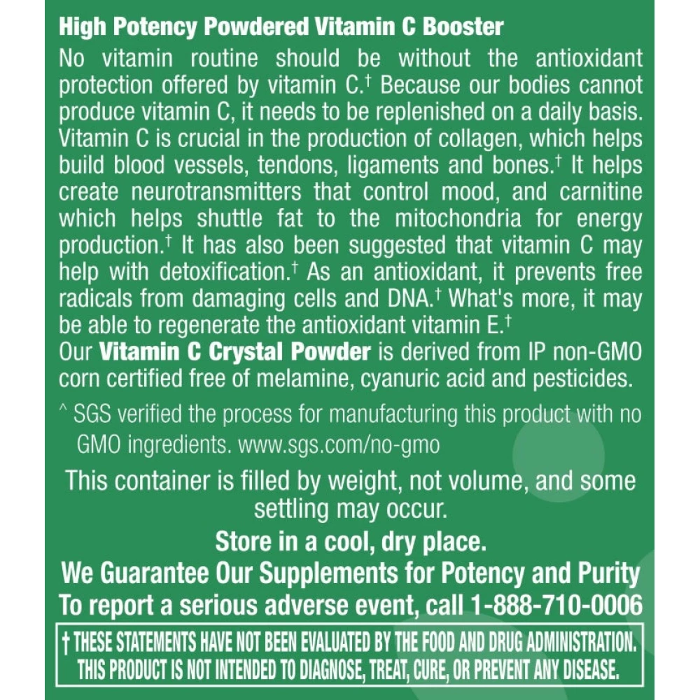 Vitamin C Crystal Powder - 4 oz Powder