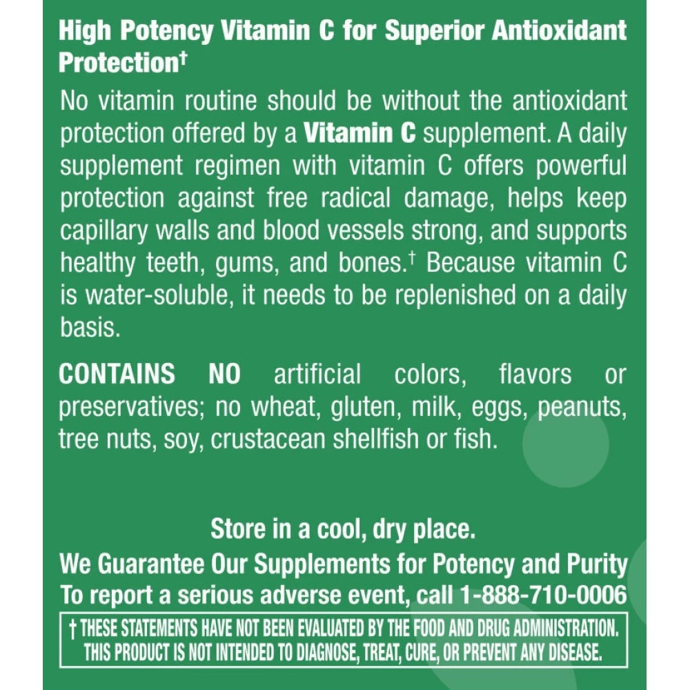 Vitamin C Caps 1,000 mg - 100 Capsules