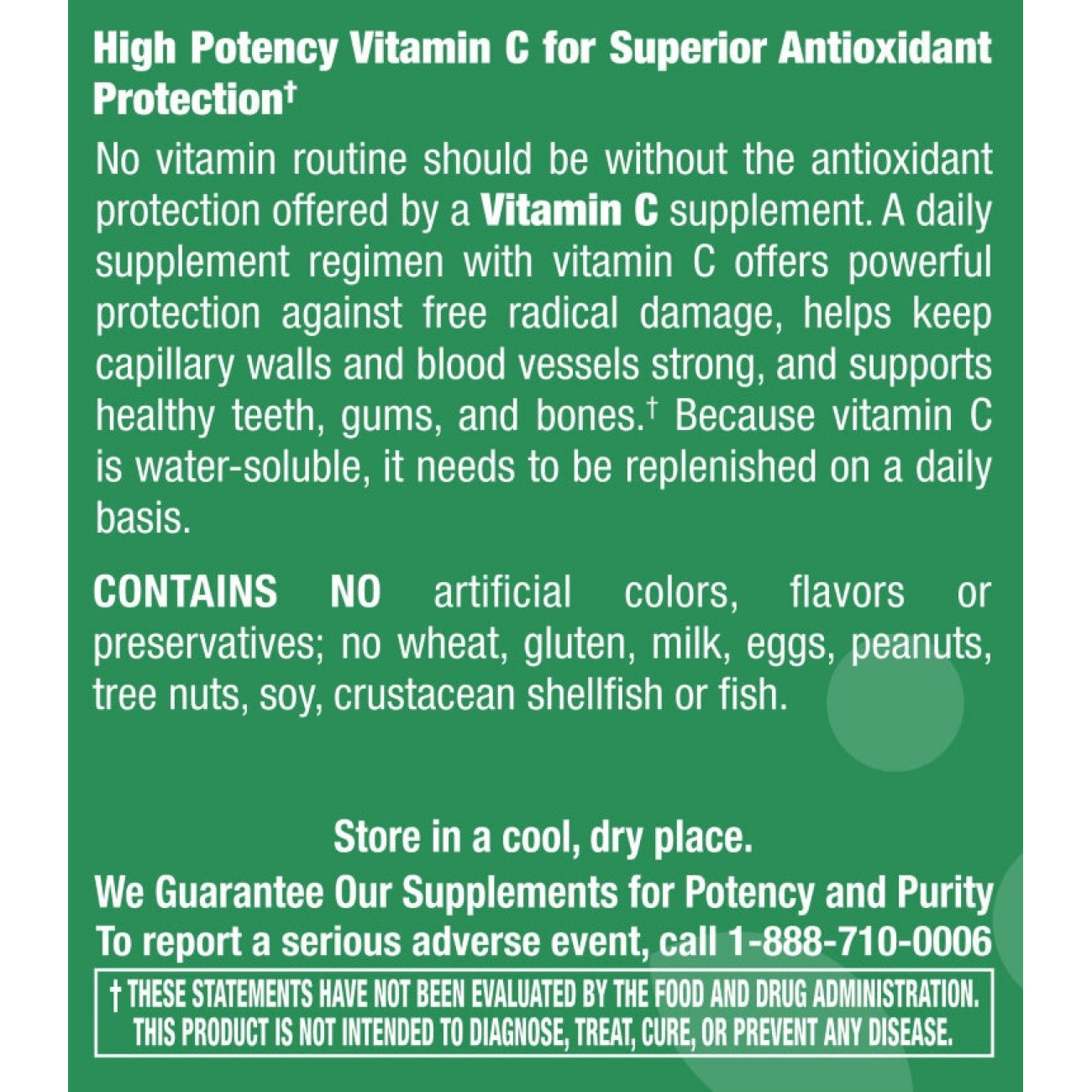 Vitamin C Caps 1,000 mg - 100 Capsules