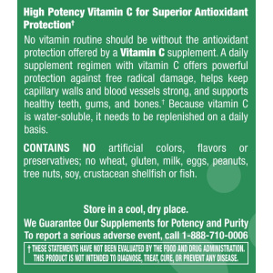 Vitamin C Caps 1,000 mg - 100 Capsules