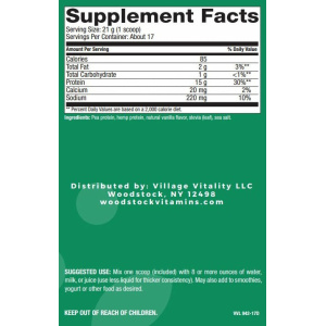 Organic Balanced Plant Protein Blend - Natural Vanilla Flavor - 13.8 oz Powder