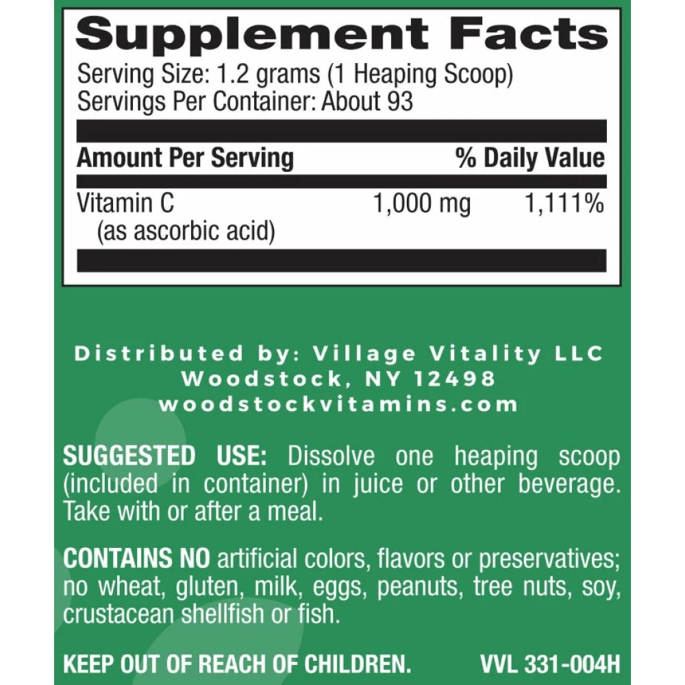 Vitamin C Crystal Powder - 4 oz Powder