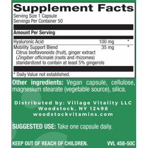 Hyaluronic Acid 100 mg - 50 Capsules