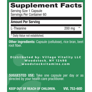 L-Theanine 200 mg - 60 Capsules
