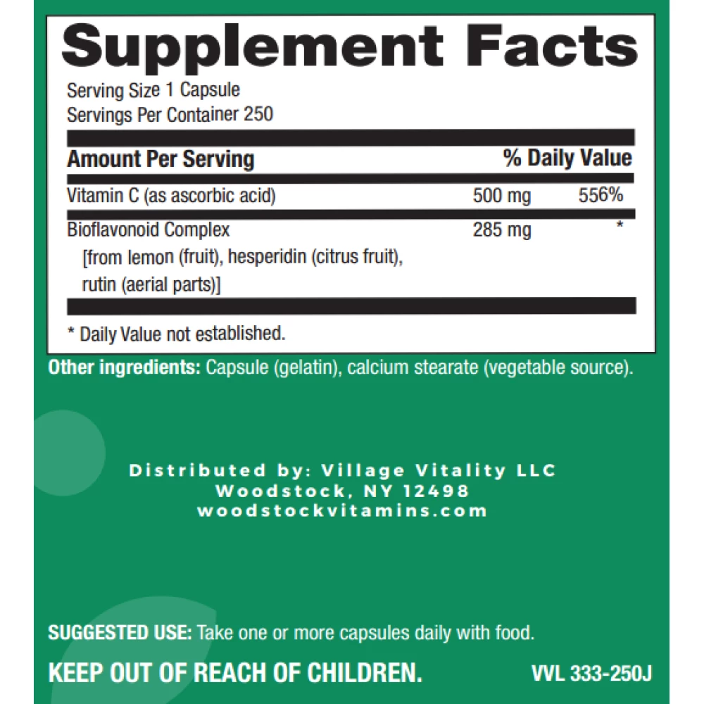 Bio C Caps Vitamin C With Bioflavonoids - 250 Capsules