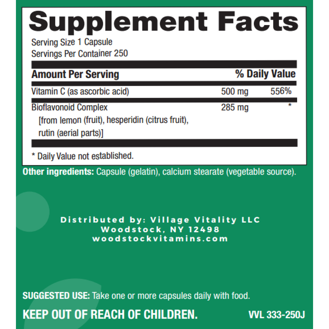 Bio C Caps Vitamin C With Bioflavonoids - 250 Capsules