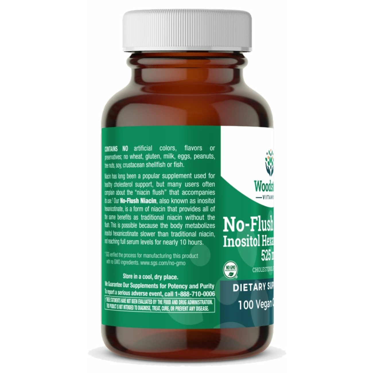 No-Flush Niacin Inositol Hexanicotinate 525 mg - 100 Capsules