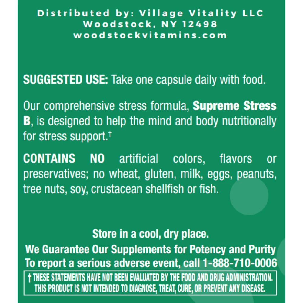 Supreme Stress B - 100 Capsules
