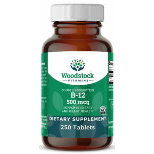B-12 500 mcg - 250 Tablets