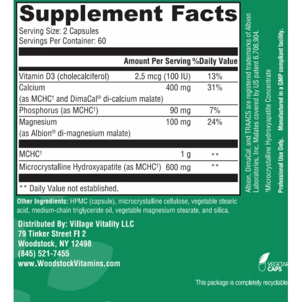 Calcium Hydroxyapatite Chelated Magnesium - 120 Capsules