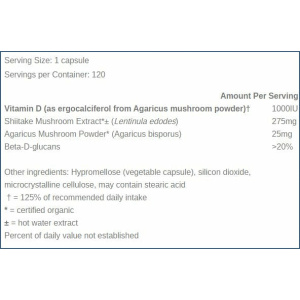 Mushroom D2 - 120 Capsules
