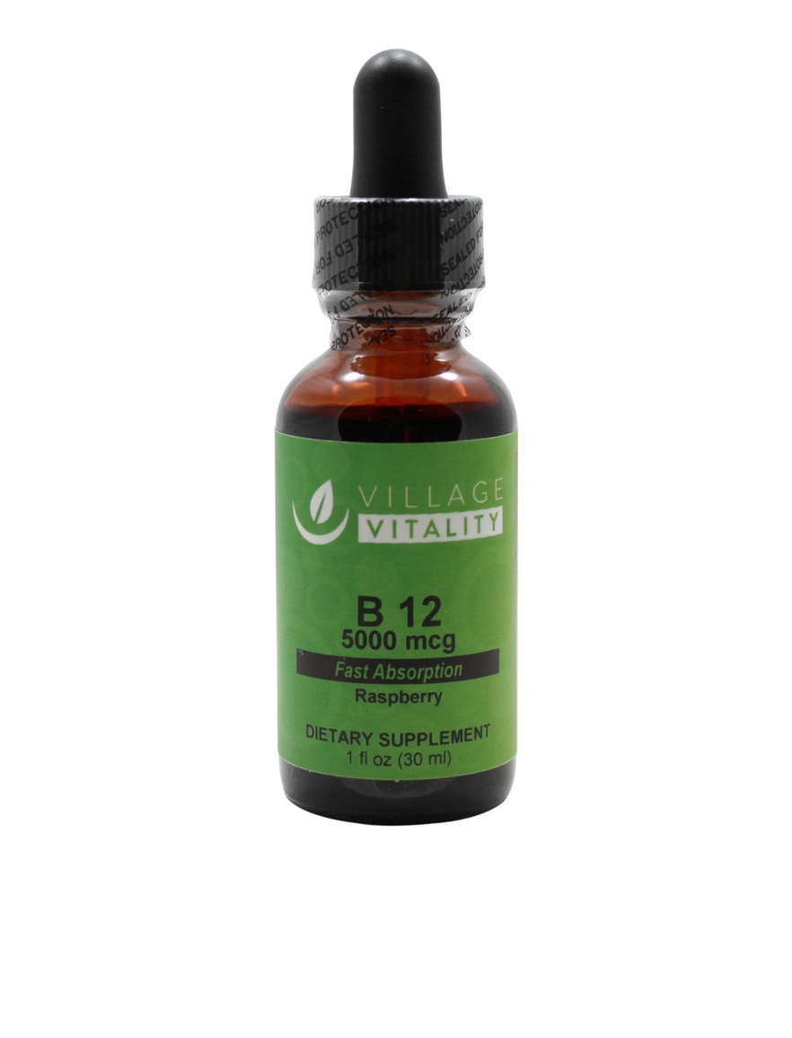 B12 5,000 mcg Liquid Raspberry - 1 oz