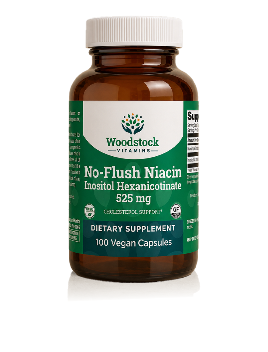 No-Flush Niacin Inositol Hexanicotinate 525 mg - 100 Capsules
