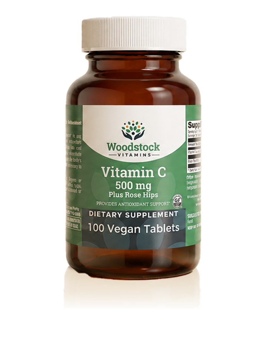 Vitamin C 500 mg with Rose Hips - 100 Tablets