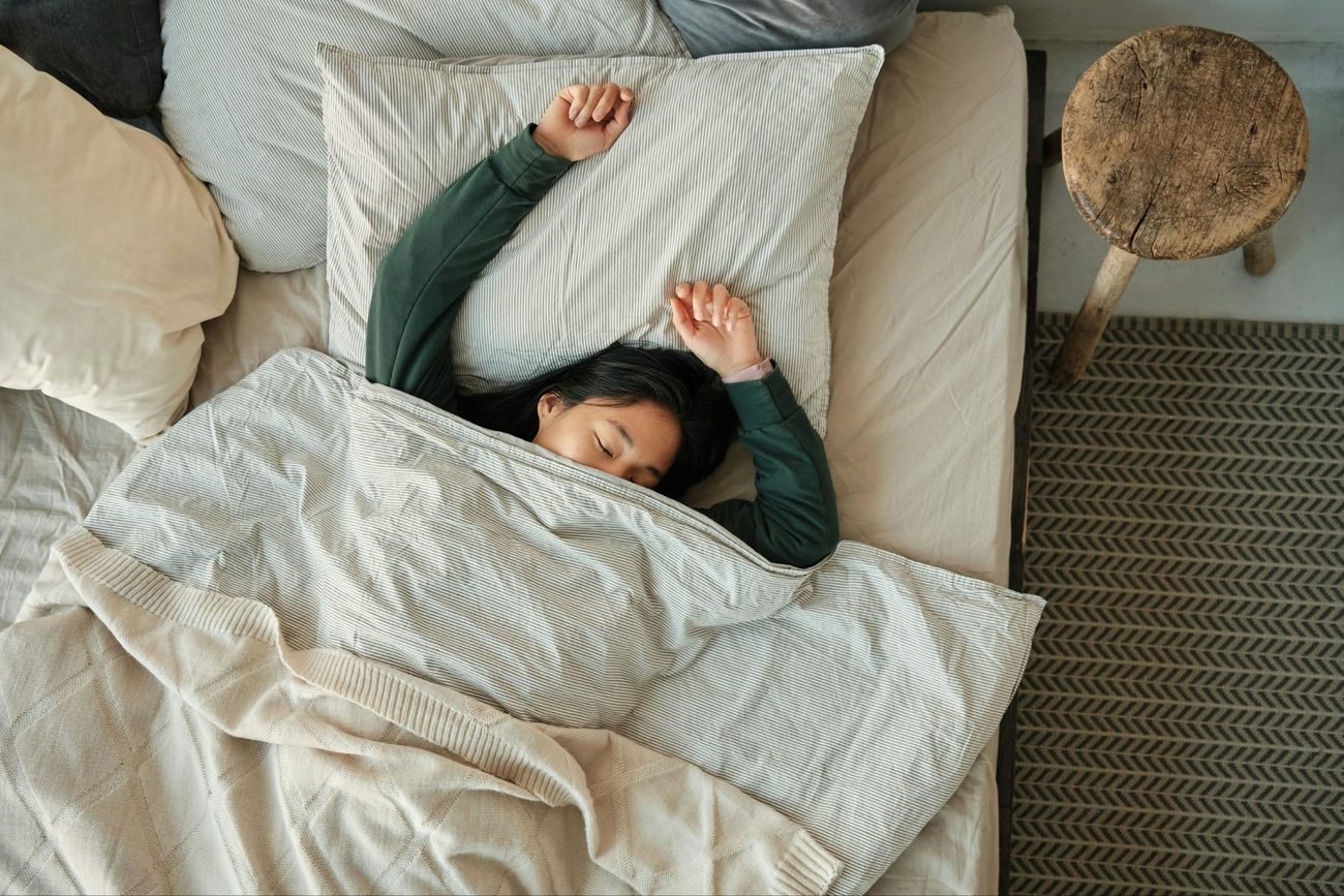Woman in bed sleeping